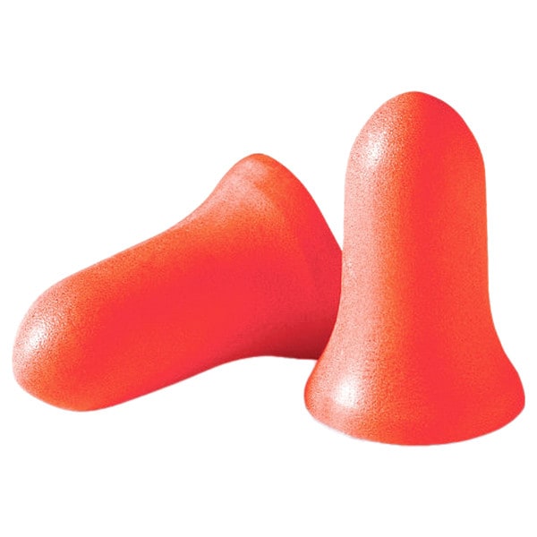 MAXIMUM Disposable Foam Ear Plugs, Bell Shape, 33 dB, Orange, 200 PK
