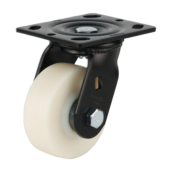 Plate Caster, Swivel, Polyurethane, 136mm H