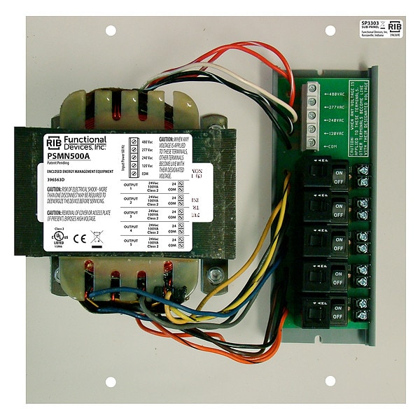 Class 2 Transformer, 100 VA, NEMA 1, 24V AC, 120/240/277/480V AC