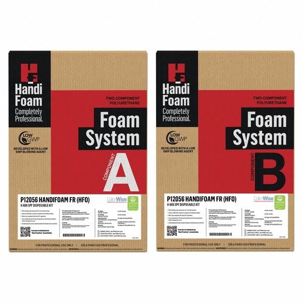 Insulating Spray Foam Sealant Kit, Gun Application Method Cylinder, Cream, 3:1 Expansion Ratio
