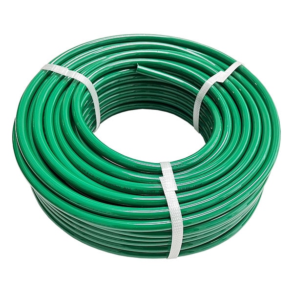 Tubing, 1/4 in IDx3/8 in OD, 100Ft L, Green