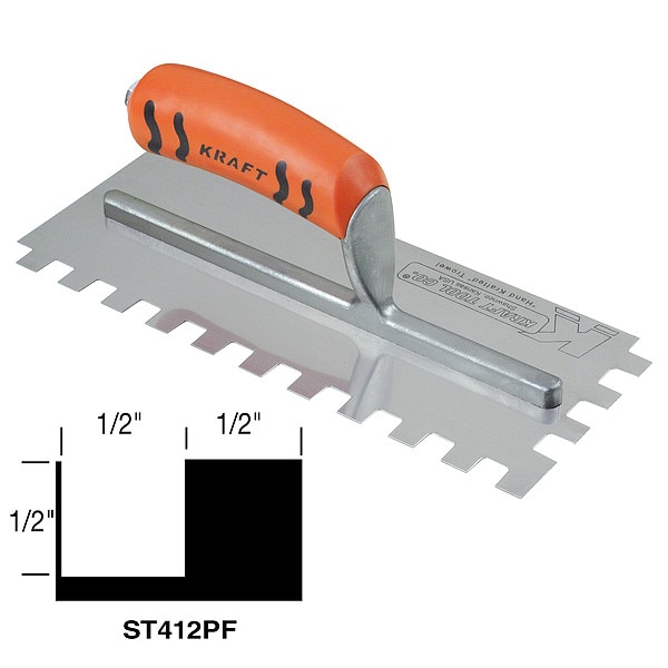 Trowel, Sqr Notch, For Lrg Ceramic/Quarry