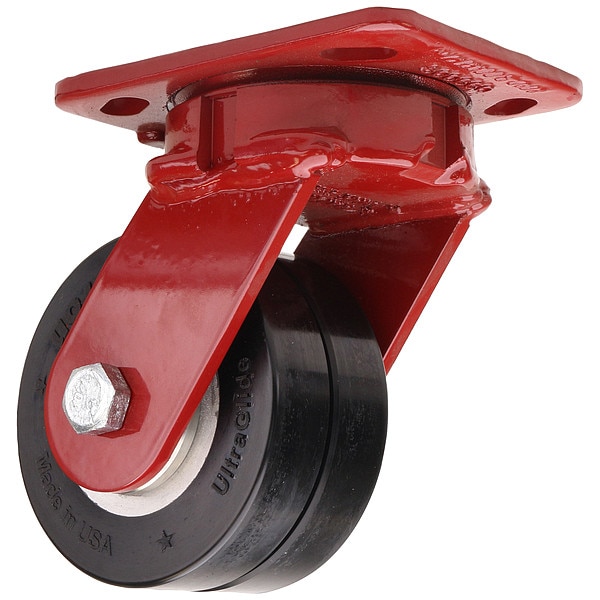 PlateCaster, KingpinlessSwivel, PU, 5 5/8"H