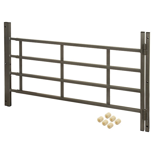 21 in., Black Painted Carbon Steel, Hinged 4-Bar Window Grill (Single Pack)