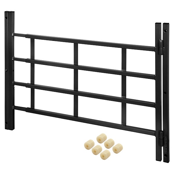 21 in., Hinged 4-Bar Window Grill, Width Expandable, Black (Single Pack)