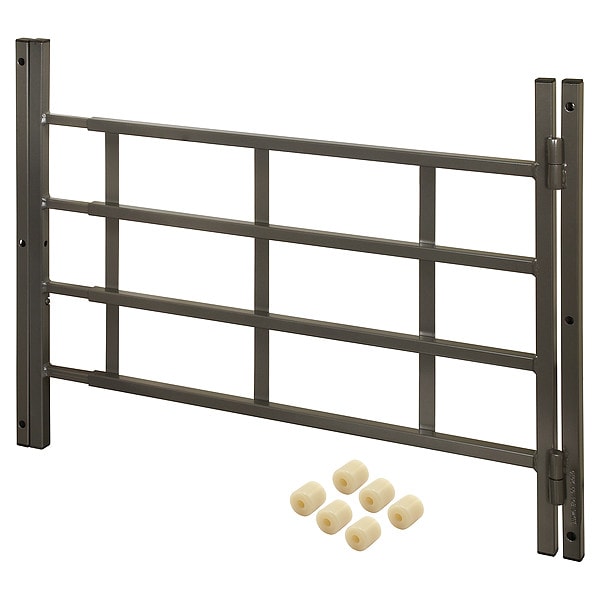 21 in., Black, Carbon Steel, Fixed 4-Bar Window Grill (Single Pack)