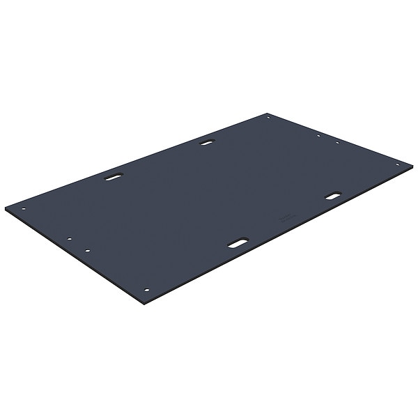 Ground Protection Mat, 18/25 in Thickness, High Density Polyethylene, Black