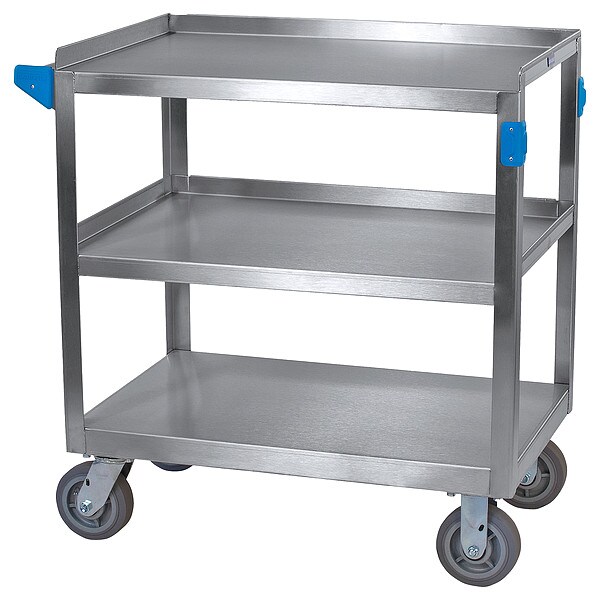 SS Utility Cart, 3 Shelf, 700 lb., 21x33"