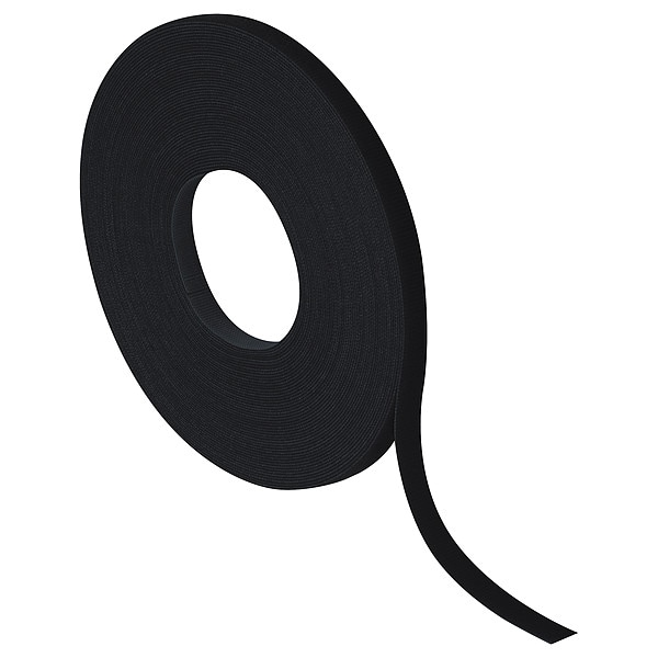 Straps, Self-Grip, 1/2x75 ft., Black, 75', 1/2" W, Black