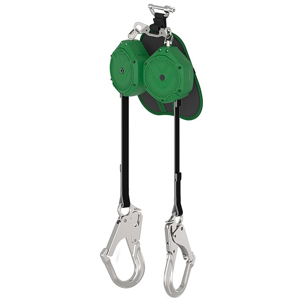 V-SHOCK EDGE Leading Edge Personal Fall Limiter Self-Retracting Lifeline, 10 ft. Length, Carabiner