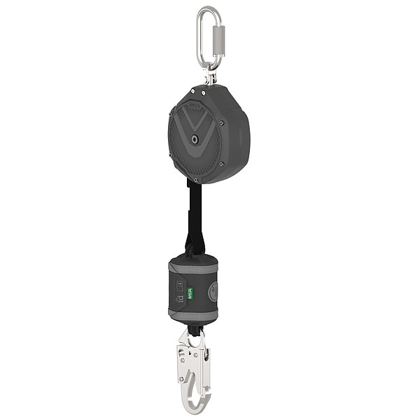 V-SHOCK(R) Personal Fall Limiter Self-Retracting Lifeline, 10 ft. Length, Carabiner, Steel