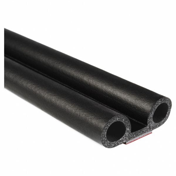 Weather Seal, EPDM Rubber, Black, 100 ft L