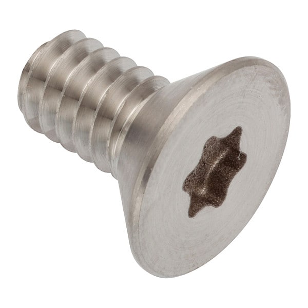 1/4"-20 Socket Head Cap Screw, Flat, Plain Stainless Steel, 1/2 in Length