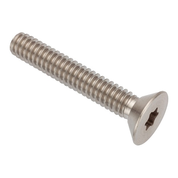 1/4"-20 Socket Head Cap Screw, Flat, Plain Stainless Steel, 1-1/2 in Length