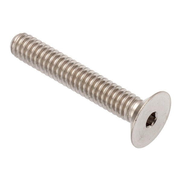 1/4"-20 Socket Head Cap Screw, Flat, Plain 18-8 Stainless Steel, 1-1/2 in Length