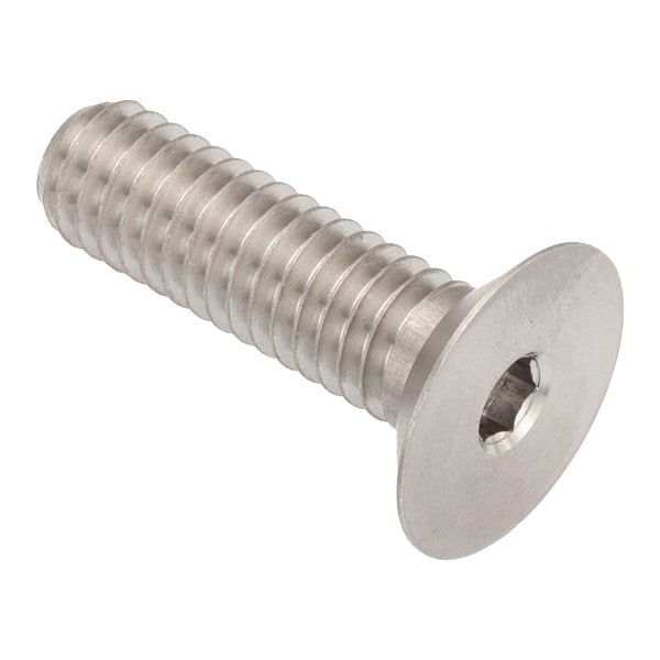 5/16"-18 Socket Head Cap Screw, Flat, Plain 18-8 Stainless Steel, 1-1/4 in Length