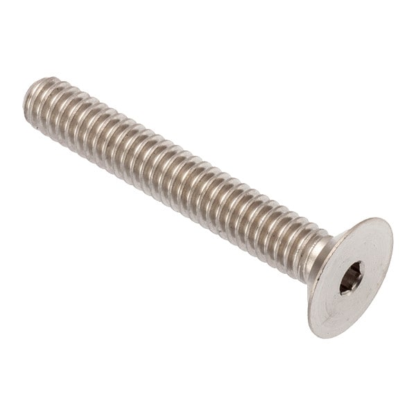 5/8"-11 Socket Head Cap Screw, Flat, Plain 18-8 Stainless Steel, 2 in Length