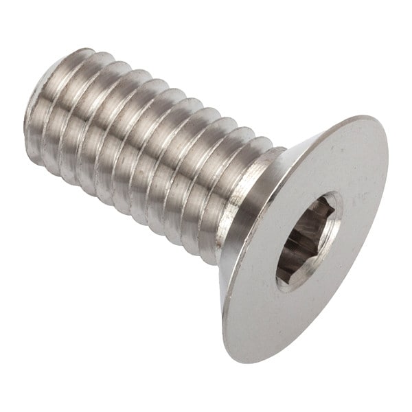 M10-1.50 Socket Head Cap Screw, Flat, Plain 316 Stainless Steel, 20 mm Length