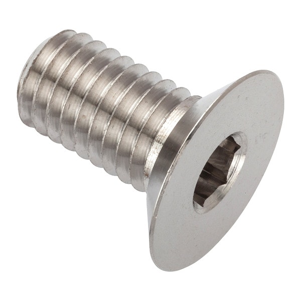 M10-1.50 Socket Head Cap Screw, Flat, Plain 316 Stainless Steel, 16 mm Length