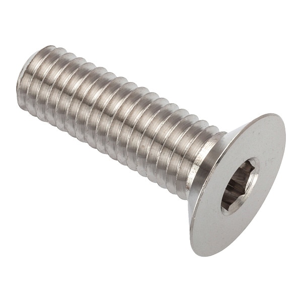 M12-1.75 Socket Head Cap Screw, Flat, Plain 316 Stainless Steel, 35 mm Length