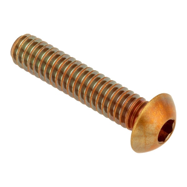 5/16"-18 Socket Head Cap Screw, Button, Plain Brass, 1-1/8 in Length