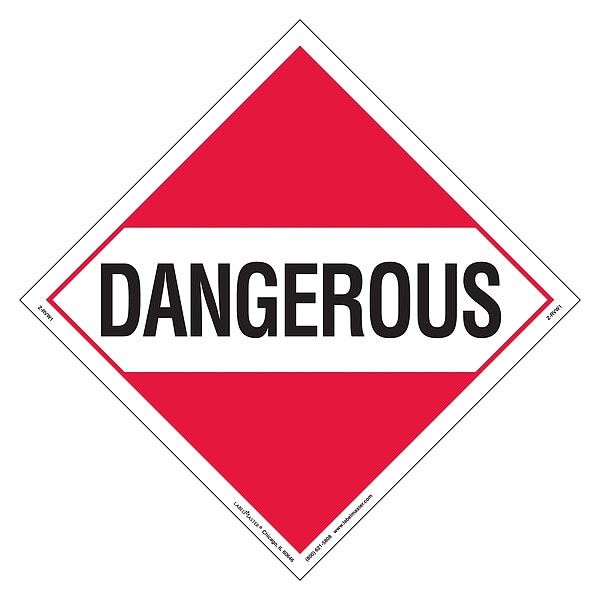 Dangerous Placard, Dangerous, Vinyl, 25 PK