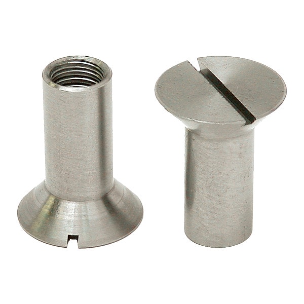 Barrel Bolt, 5/16"-18, 1 in Brl Lg, 7/16 in Brl Dia, Stainless Steel Plain, 5 PK