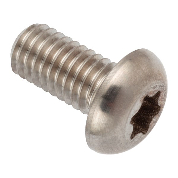 M5-0.80 x 10 mm Torx Button Machine Screw, Plain Stainless Steel