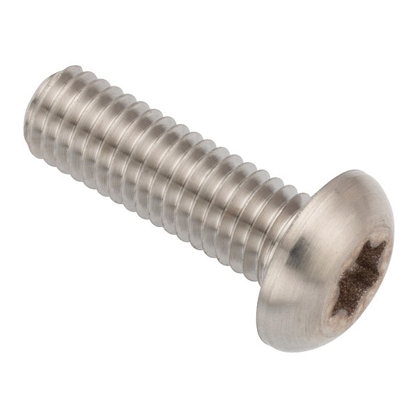 M5-0.80 x 16 mm Torx Button Machine Screw, Plain Stainless Steel