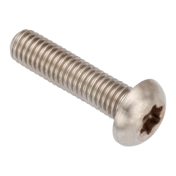 M5-0.80 x 20 mm Torx Button Machine Screw, Plain Stainless Steel