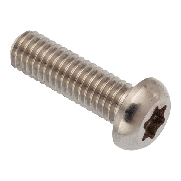M6-1.00 x 20 mm Torx Button Machine Screw, Plain Stainless Steel