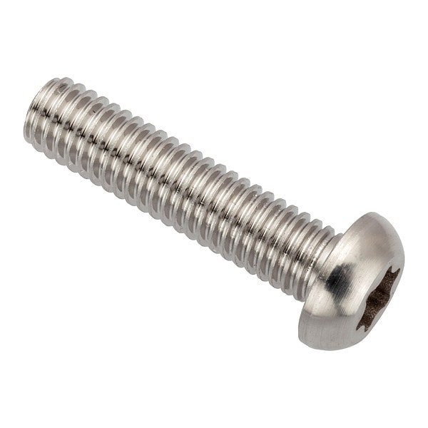 M6-1.00 x 25 mm Torx Button Machine Screw, Plain Stainless Steel