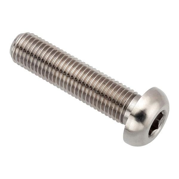 M6-0.75 x Machine Screw, Hex Plain 316 Stainless Steel