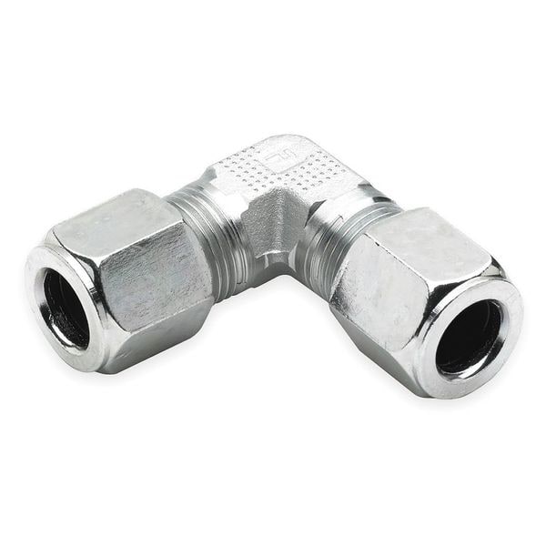9/16-18" x 3/8" Compression x Male SS Union Elbow