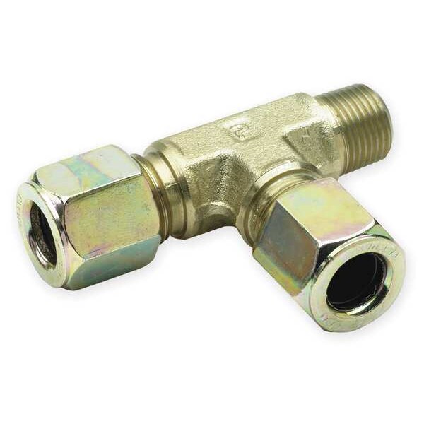 1/2" A-LOK x MNPT Brass Tee