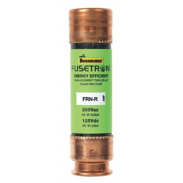 UL Class Fuse, RK5 Class, Time-Delay, 0.125A, 250V AC, Non-Indicating