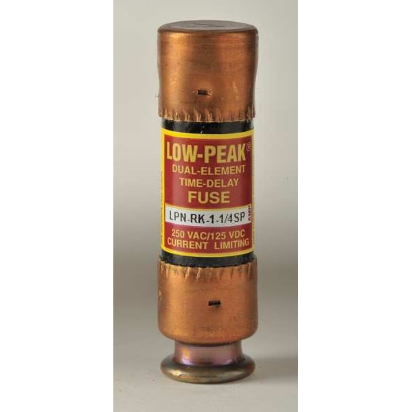 UL Class Fuse, RK1 Class, LPN-RK-SP Series, Time-Delay, 1.25A, 250V AC, Non-Indicating