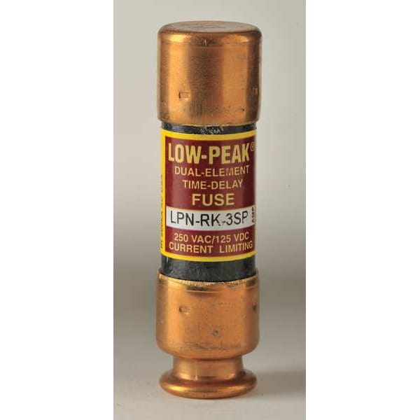 UL Class Fuse, RK1 Class, Time-Delay, 3A, 250V AC, Non-Indicating