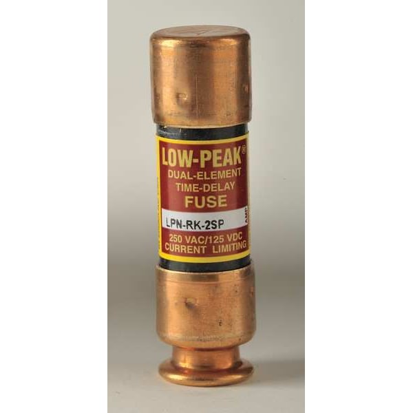 UL Class Fuse, RK1 Class, Time-Delay, 2A, 250V AC, Non-Indicating