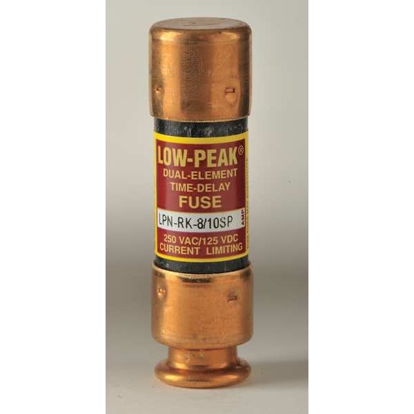 UL Class Fuse, RK1 Class, LPN-RK-SP Series, Time-Delay, 0.80A, 250V AC, Non-Indicating