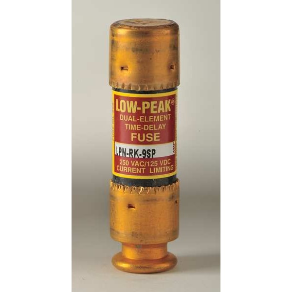 UL Class Fuse, RK1 Class, LPN-RK-SP Series, Time-Delay, 9A, 250V AC, Non-Indicating