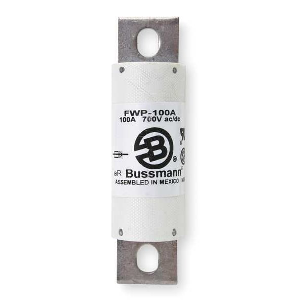 Semiconductor Fuse, 100A, Fast-Acting, 700V AC, Bolt-On
