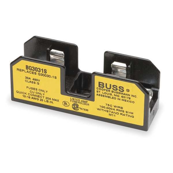 Open Fuse Block, G UL Class, 480V AC/DC Volt Rating, 1 Poles, Screw with Quick Connect