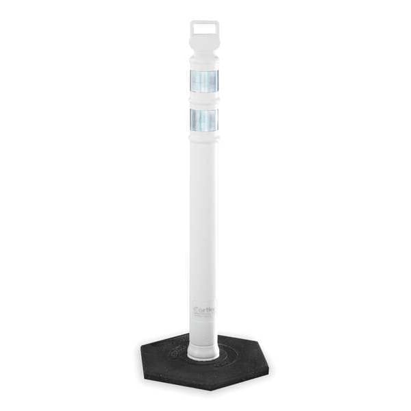 Delineator Post, Polyethylene, High-Intensity Prismatic, 45 in Height, 12 lb, White