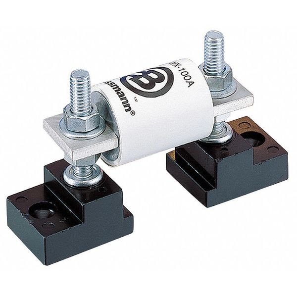 Open Fuse Block, 61 to 100A Amp Range, 600V AC/DC Volt Rating, 1 Poles, Bolt