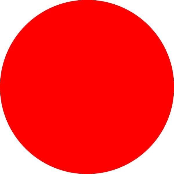 Circle Blank Labels 4", Red/Roll, Pk500