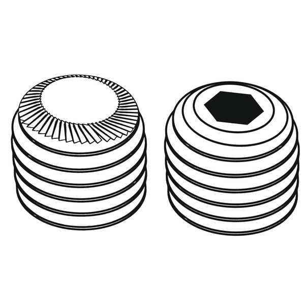 Sckt Set Scrw, Knurl Cup, 1/4-20x3/4, PK100