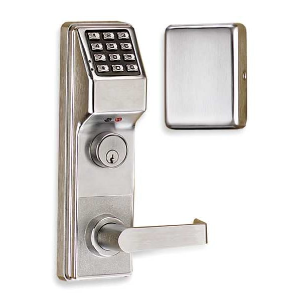 Electronic Lock, Brushed Chrome, 12 Button