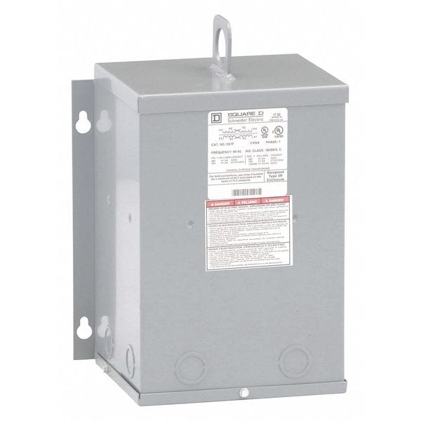 General Purpose Transformer, 3 kVA, NEMA 3R, 120/240V AC, 240/480V AC