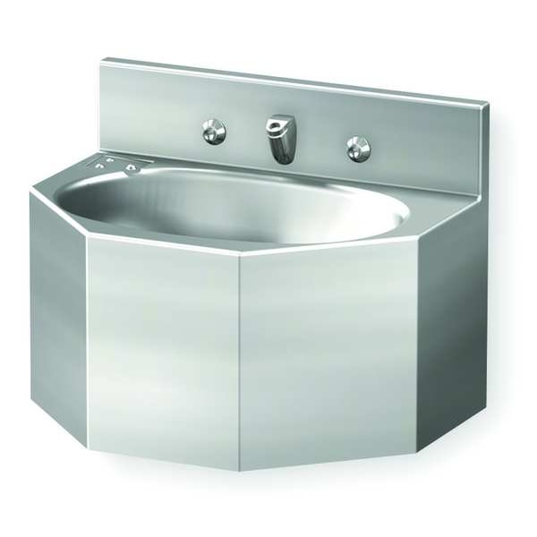 Penal Bathroom Sink, Wall, 12-1/2 In. W